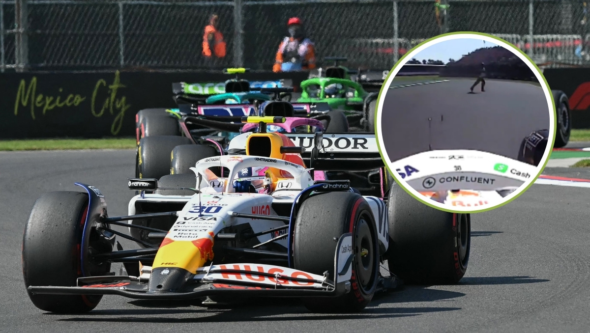 Liam Lawson da volantazo para evitar atropellar a dos oficiales de pista (AFP / Captura de pantalla F1)
