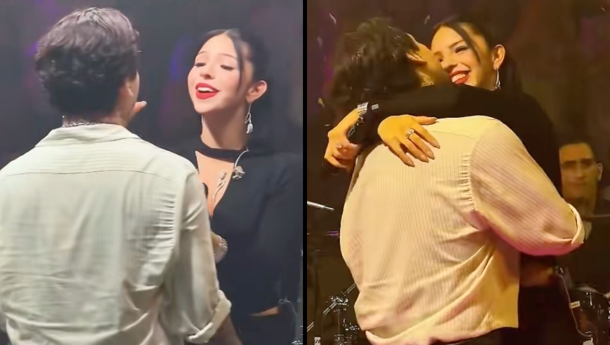 Ángela Aguilar y Christian Nodal en concierto en Monterrey