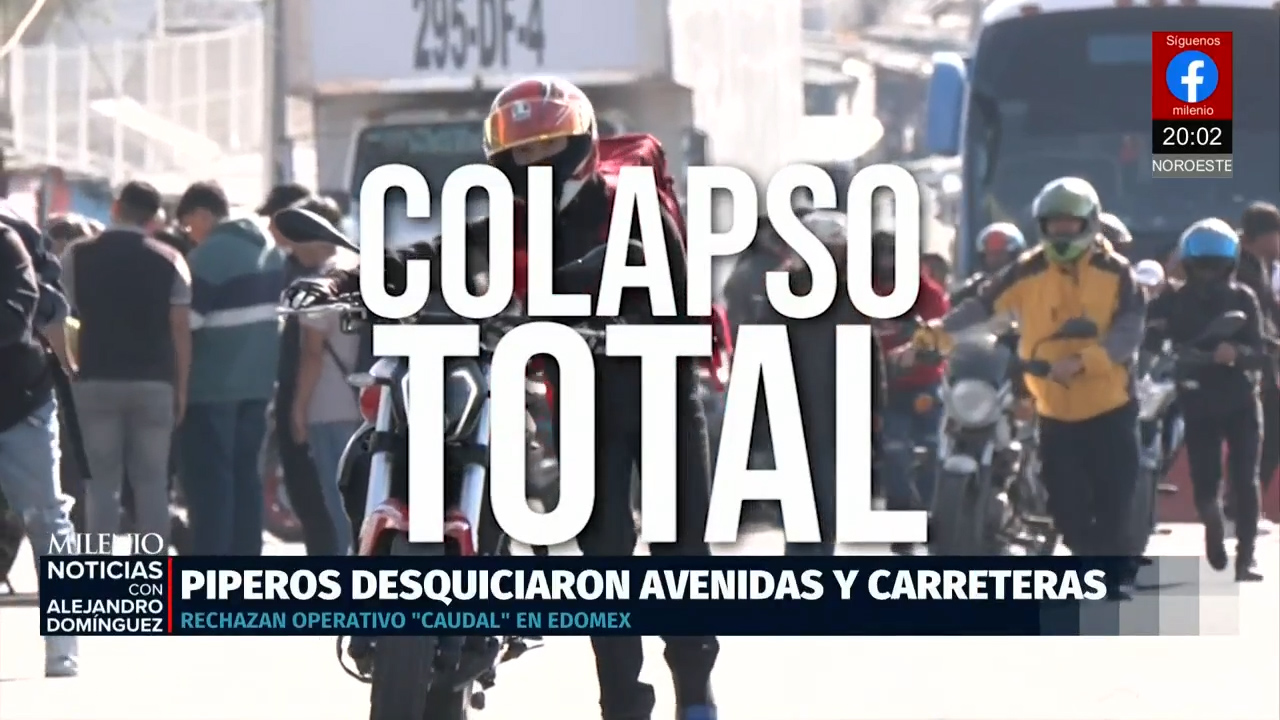 Piperos bloquean el Valle de México tras operativos por presunto huachicol de agua