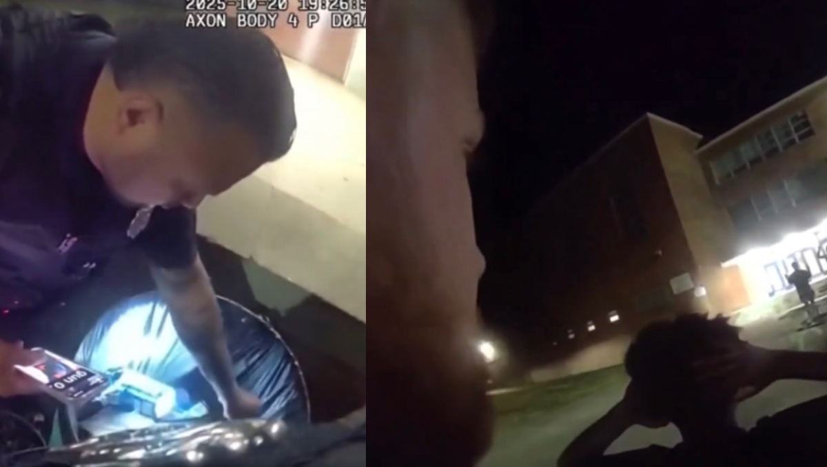 Los policías buscaron la presunta arma en la basura, que terminó siendo una bolsa de Doritos. (Especial)