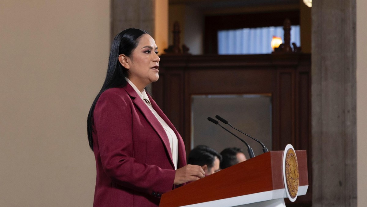 La secretaria del Bienestar durante la conferencia matutina HOY 27 de octubre. | Foto: Especial