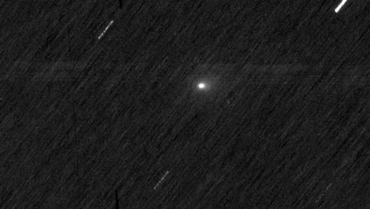 El 3 de octubre, el ExoMars Trace Gas Orbiter (TGO) de la ESA dirigió su mirada hacia el cometa interestelar 3I/ATLAS cerca de Marte. FOTO: ESA