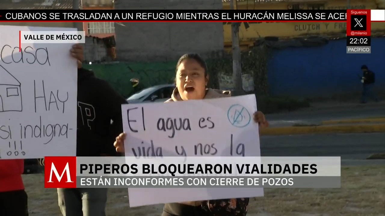 Piperos bloquean calles en el Edomex por cierre de pozos