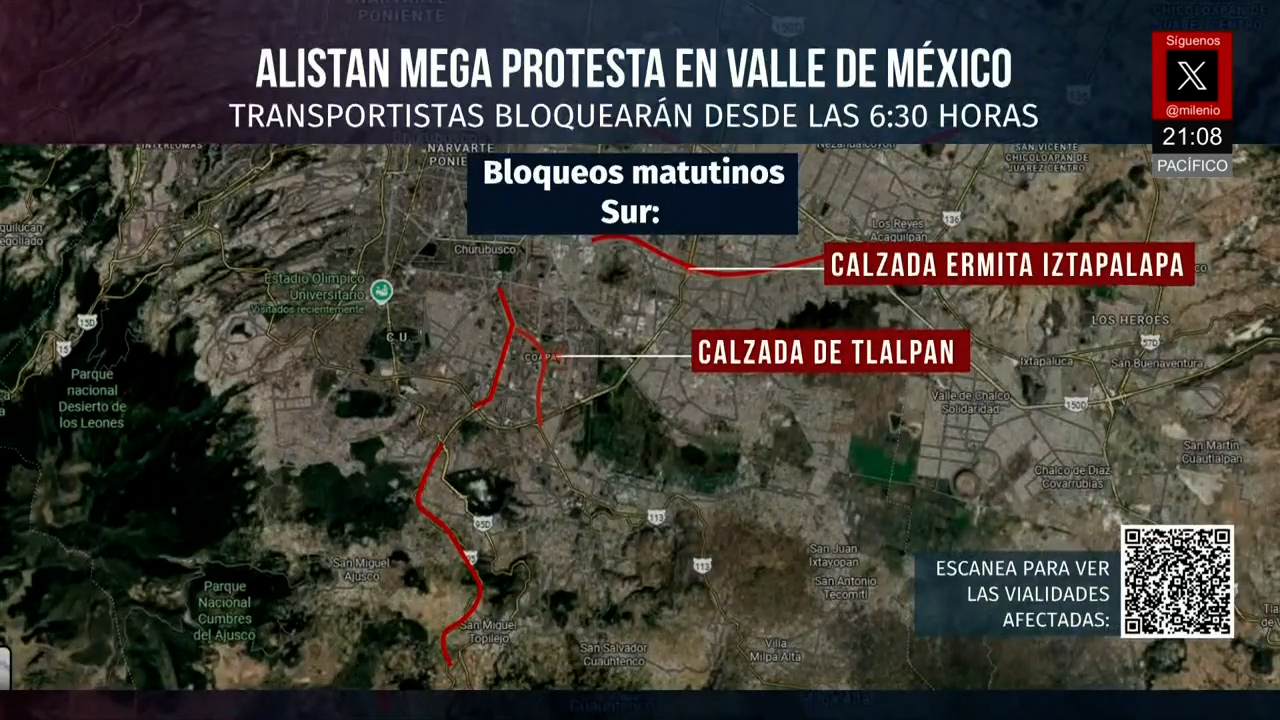Anuncian megaprotesta por aumento de pasaje en CdMx y bloqueo de accesos a la capital