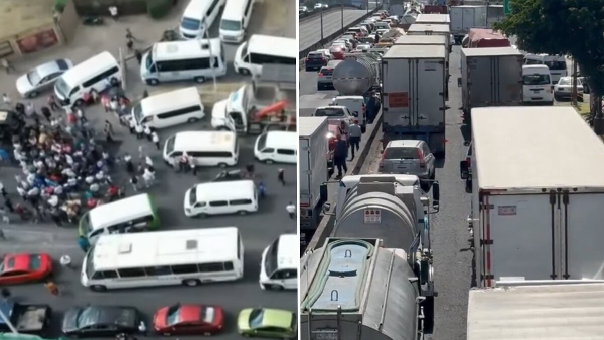 El tráfico se encuentra completamente detenido debido a las manifestaciones | Especial