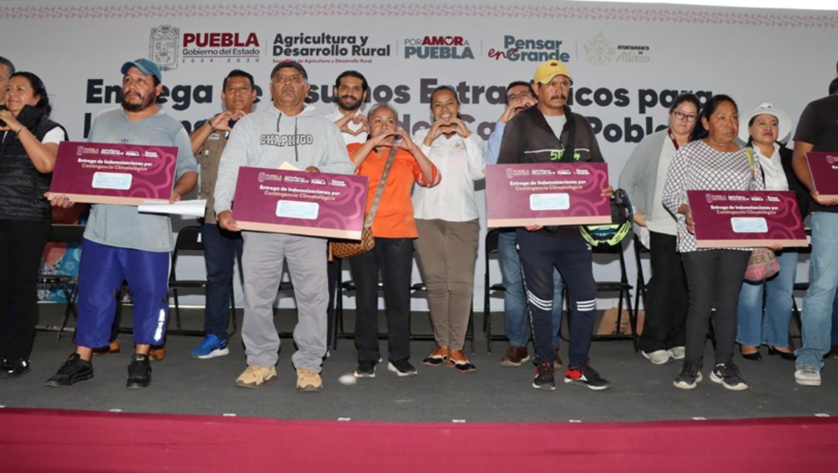 Entregan apoyos a floricultores afectados por lluvias en Puebla | Especial