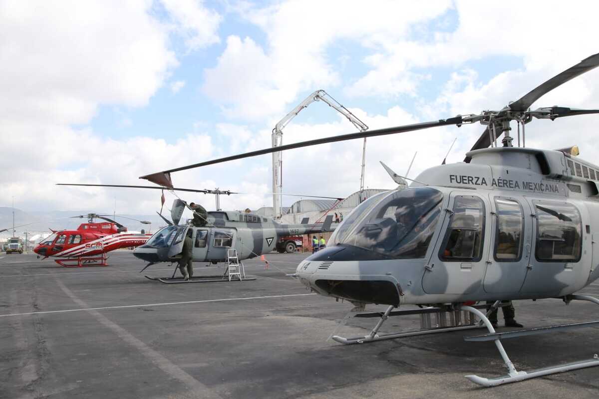 La falta de visibilidad y las lluvias impidieron que despegaran los helicópteros con víveres desde el aeropuerto de Pachuca.