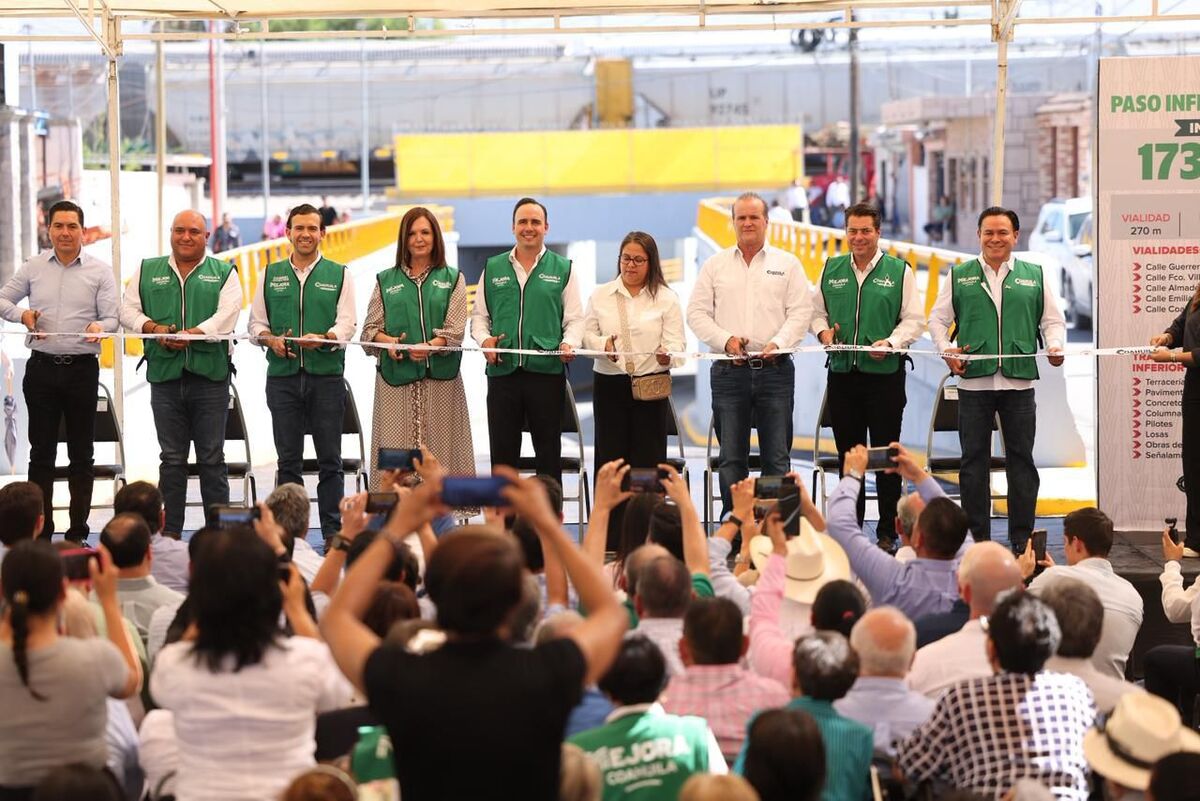 El gobernador inauguró el paso inferior y par vial Almadén–Coahuila, con inversión de 173.5 millones de pesos.| Especial