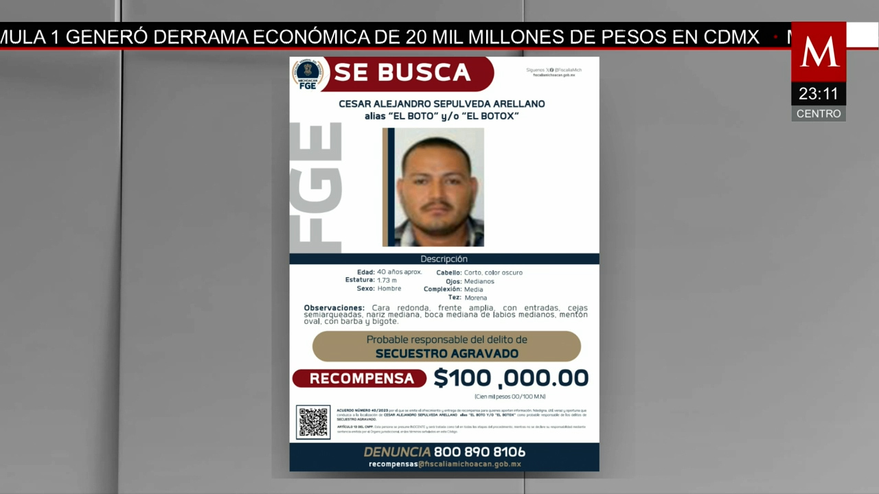 Ofrecen recompensa por alias 'El Botox' tras asesinato de líder limonero en Michoacán