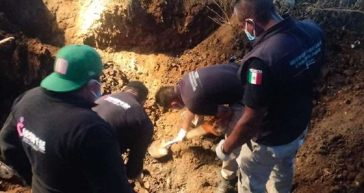 Los restos estaban enterrados aproximadamente a un metro y medio de profundidad. Foto: (Especial)