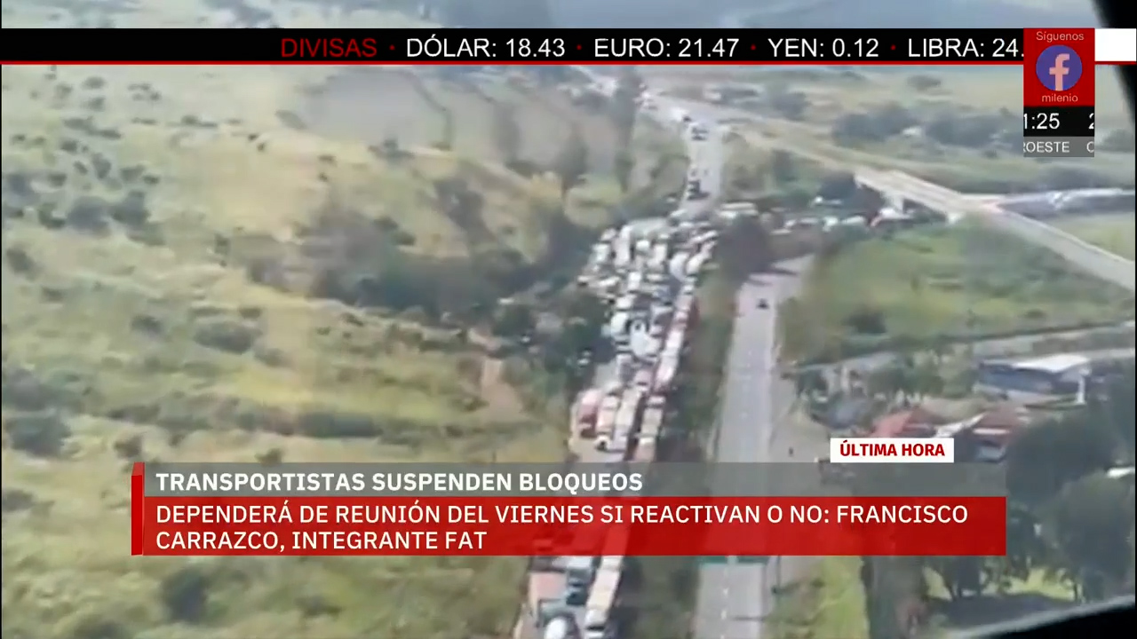 Los transportistas cancelan bloqueos en CdMx y posponen negociaciones