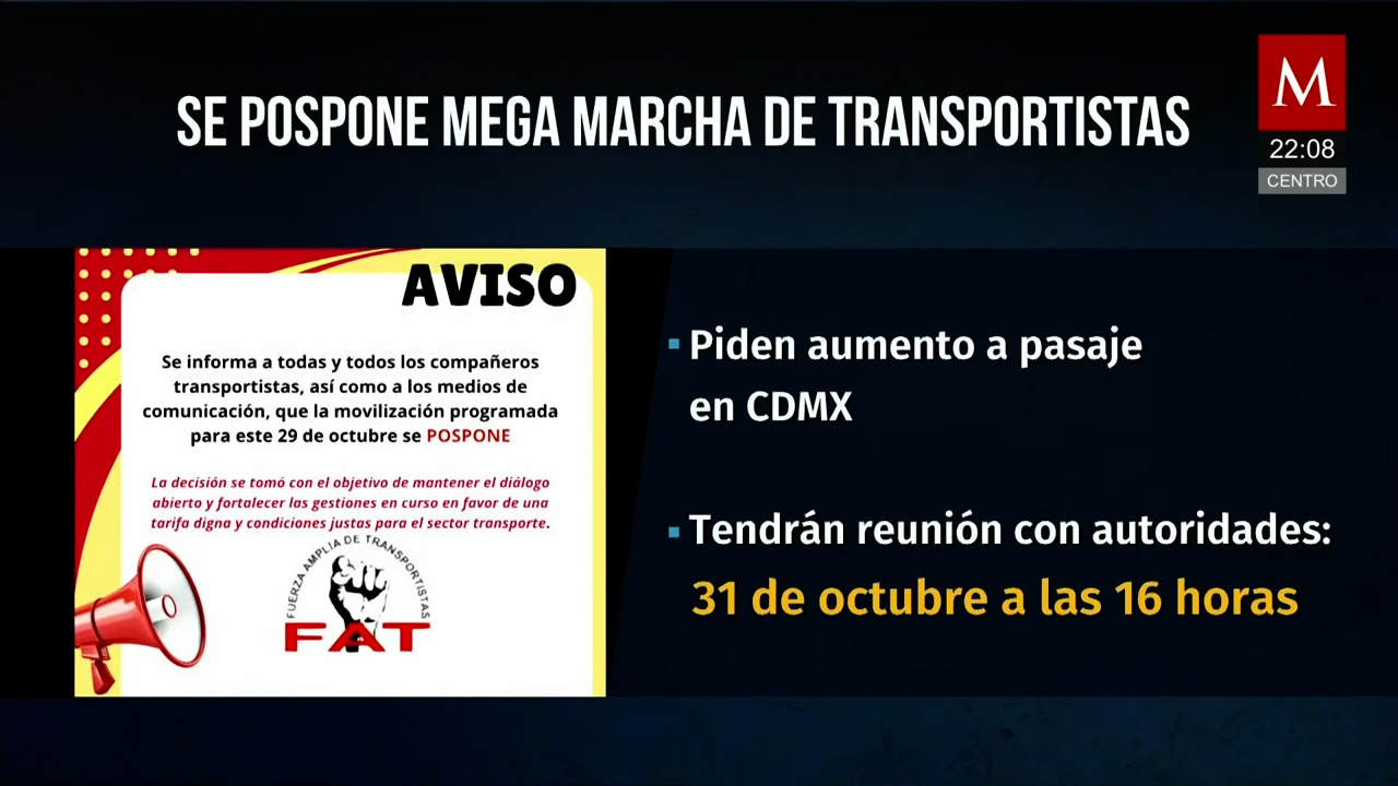 Transportistas de CdMx aplazan mega marcha tras acordar diálogo con el gobierno