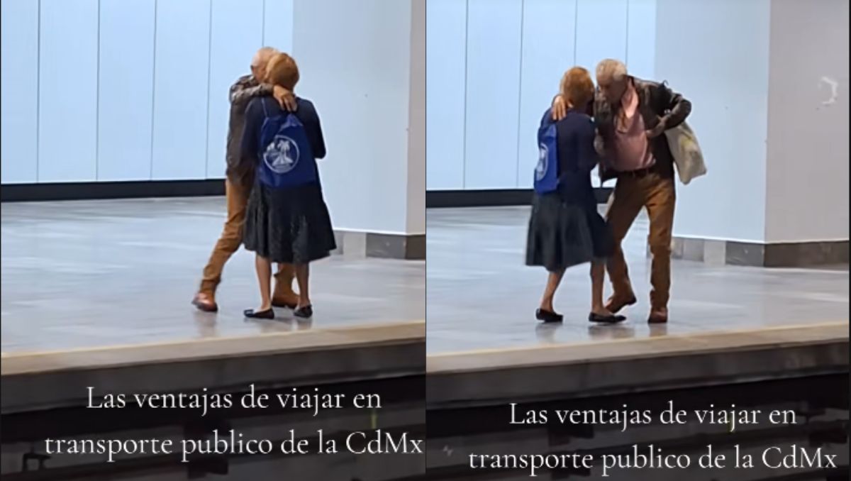 Abuelitos bailan en el Metro de CdMx; video se vuelve viral en TikTok