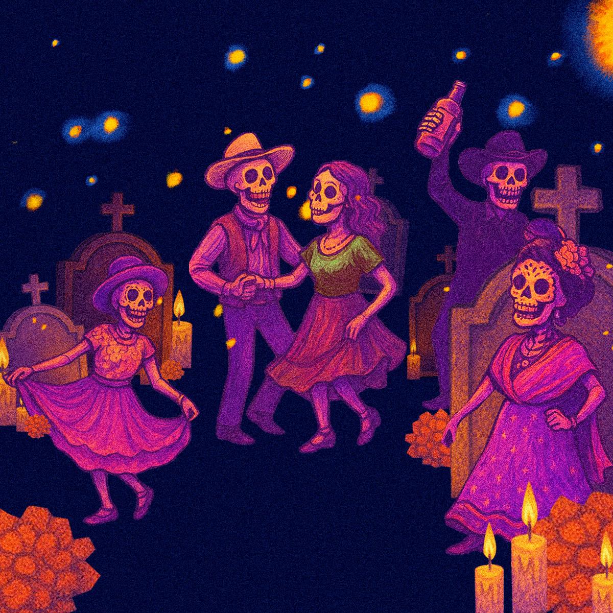 En las celebraciones del Día de Muertos en Chililico, la comunidad LGBT+ encabeza la fiesta del Xantolo. Dos misteriosas figuras políticas estuvieron ahí.