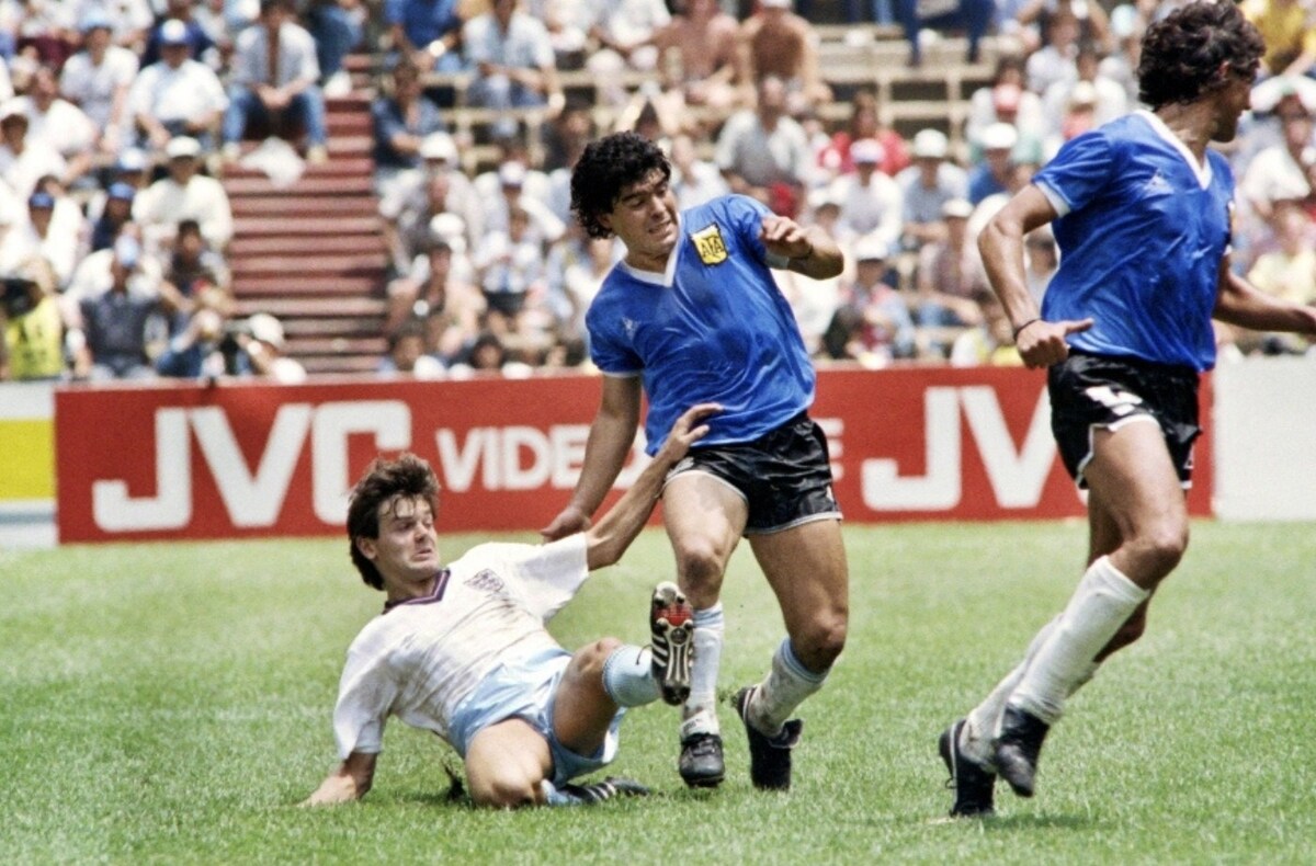 La playera de Argentina de Tepito que usó Diego Armando Maradona (AFP)