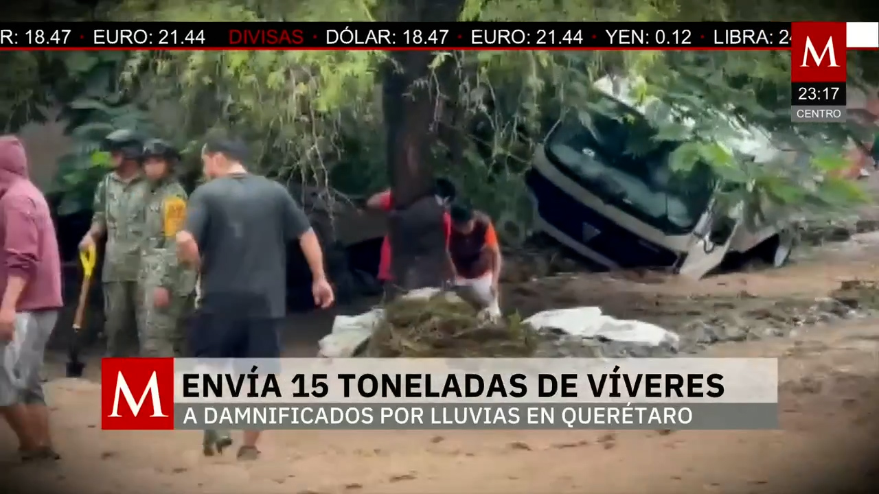 Más de quince toneladas de víveres recaudadas por Fundación Multimedios para afectados en Querétaro