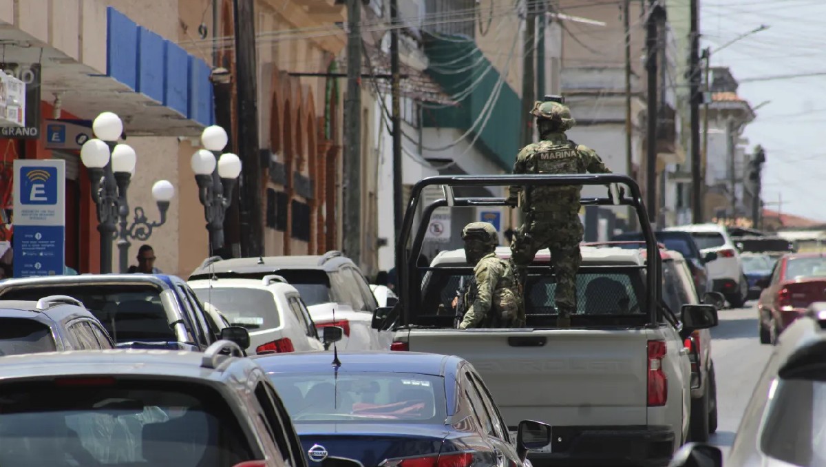 Secretaría de Marina aumenta presencia en el Centro de Tampico. (Yazmín Sánchez)