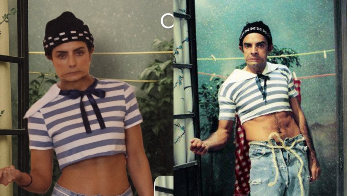 Aislinn Derbez se disfraza de Aarón Abasolo | Especial