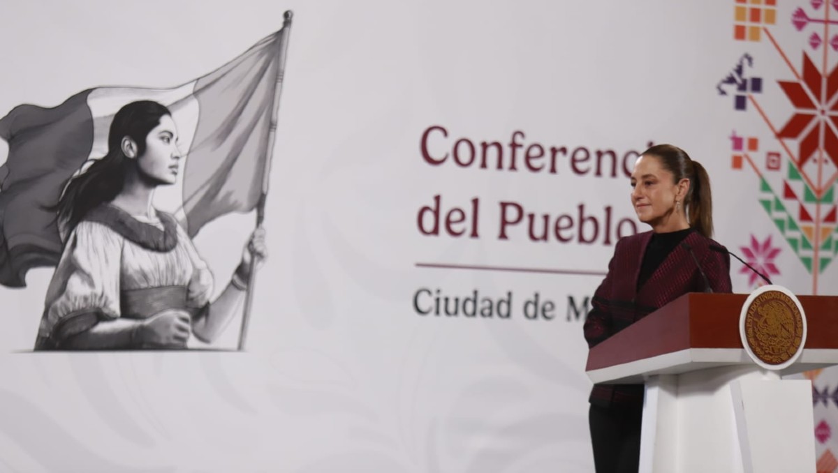 La Presidenta durante la conferencia de prensa matutina HOY 31 de octubre. | Foto: Juan Carlos Bautista