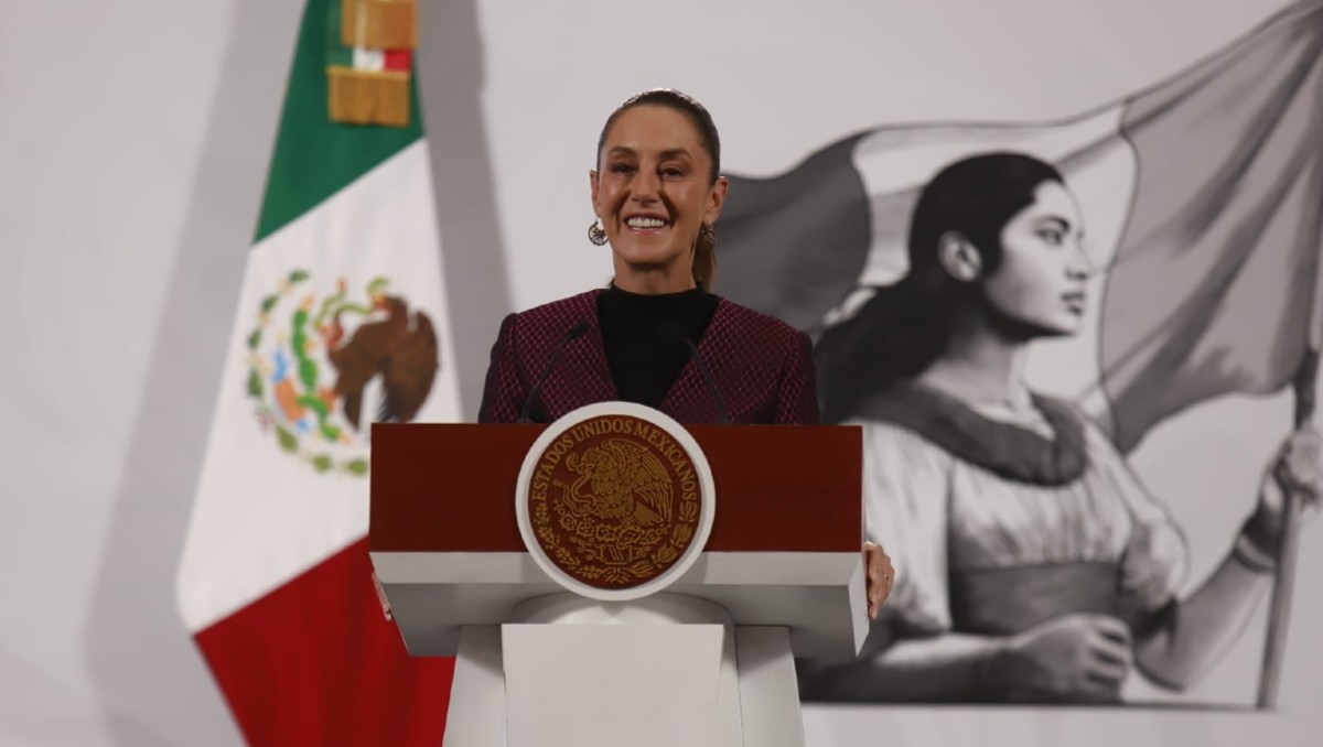 La Presidenta durante la conferencia de prensa matutina HOY 31 de octubre. | Foto: Juan Carlos Bautista