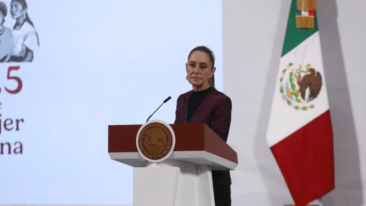 La Presidenta durante la conferencia de prensa matutina HOY 31 de octubre. | Foto: Juan Carlos Bautista