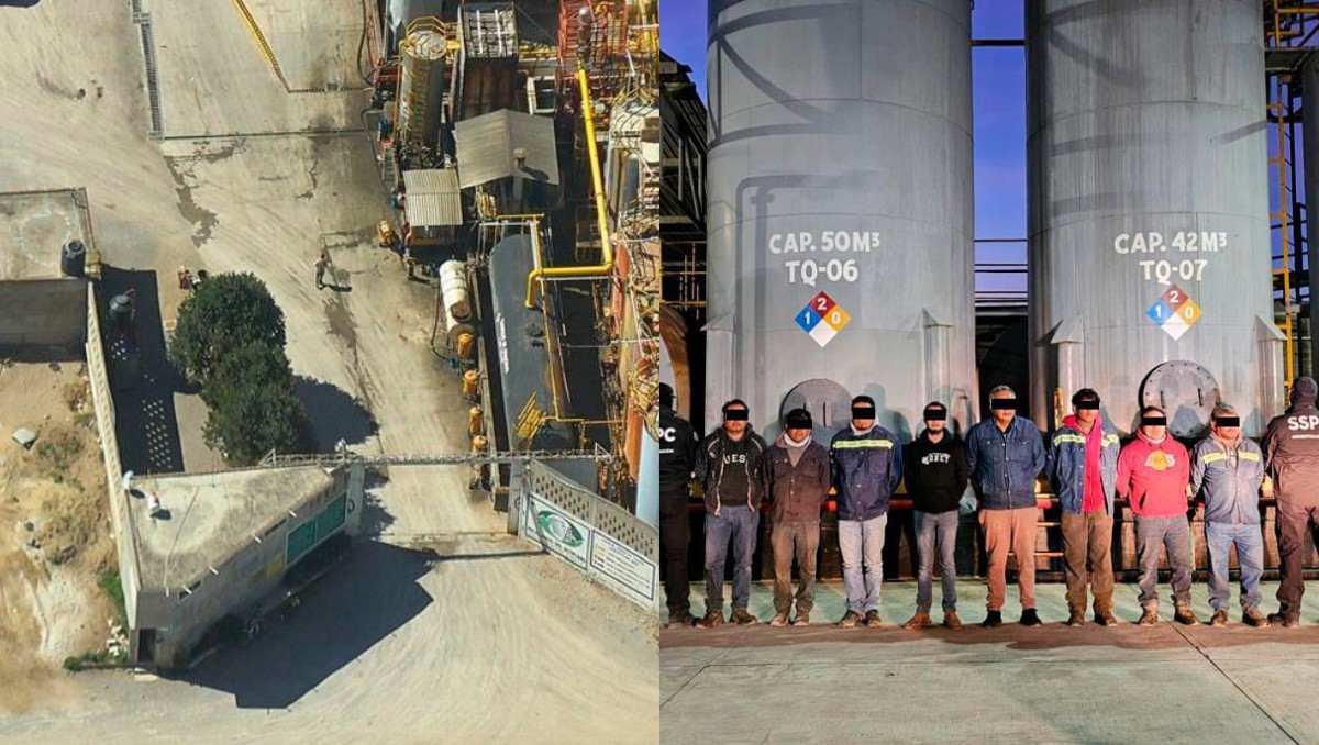 Detienen a ocho personas y aseguran combustible. | Foto: SSPC