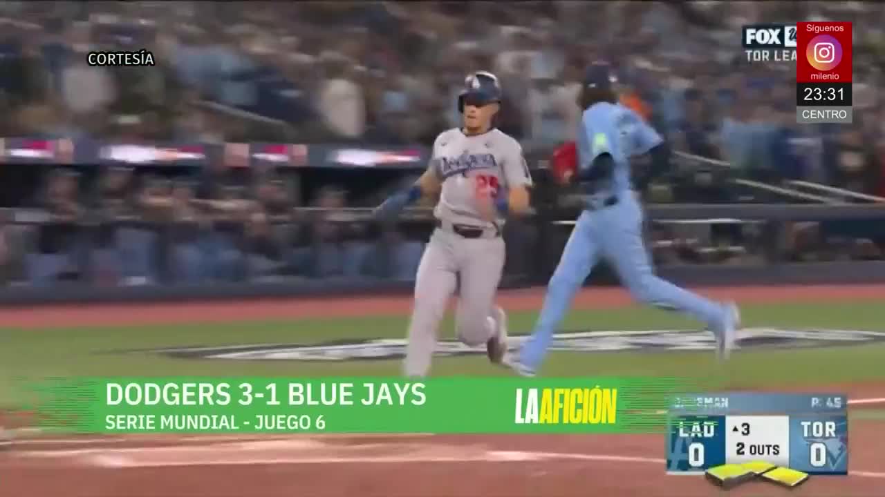 Gana Dodgers a Blue Jays; hay Juego 7 en serie | Milenio Noticias La Afición, 31 de octubre de 2025