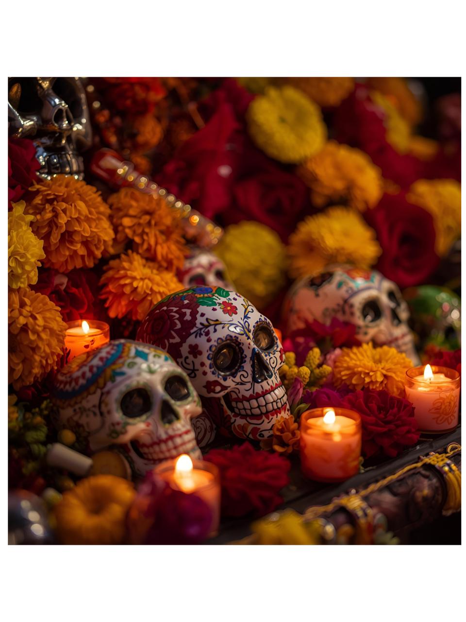 México tiene muchas tradiciones y costumbres para celebrar el Día de Muertos en diferentes regiones del país. | Imagen generada con IA