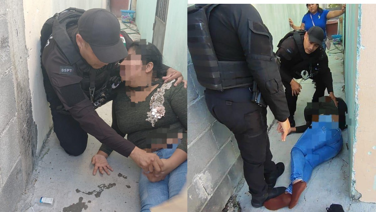 Mujer sufre ataque epileptico en una calle de Reynosa