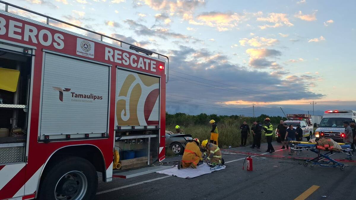 Accidente en carretera Victoria Monterrey deja cinco heridos en Hidalgo