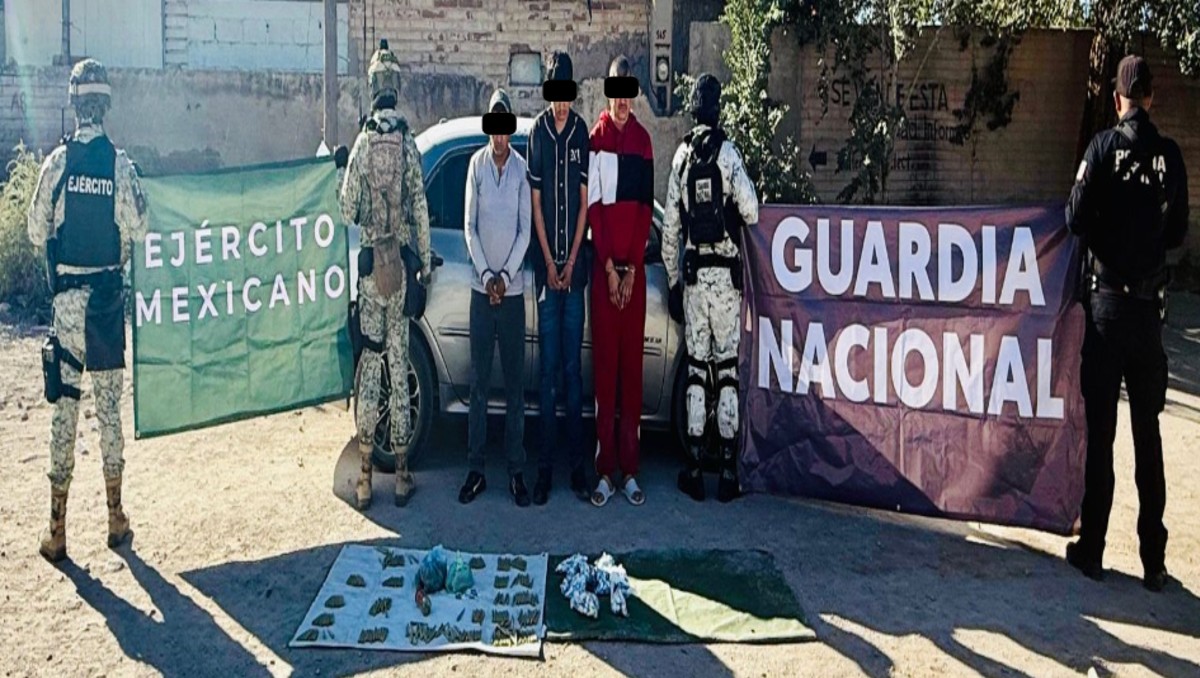 Detienen a tres personas con drogas en Sonora. | Especial