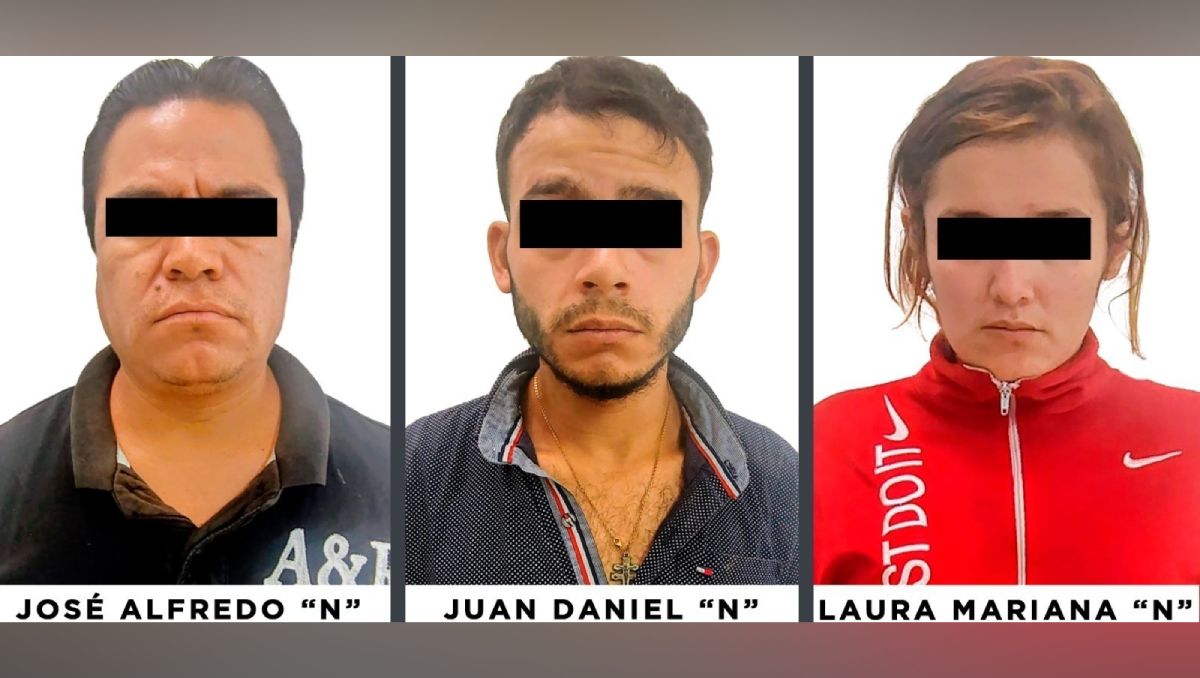 Laura Mariana 'N', Juan Daniel 'N' y José Alfredo 'N' permanecerán en prisión por el secuestro. Foto: (Especial)