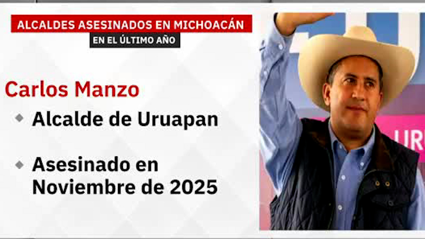 Recuento de alcaldes asesinados en funciones en Michoacán durante 2025