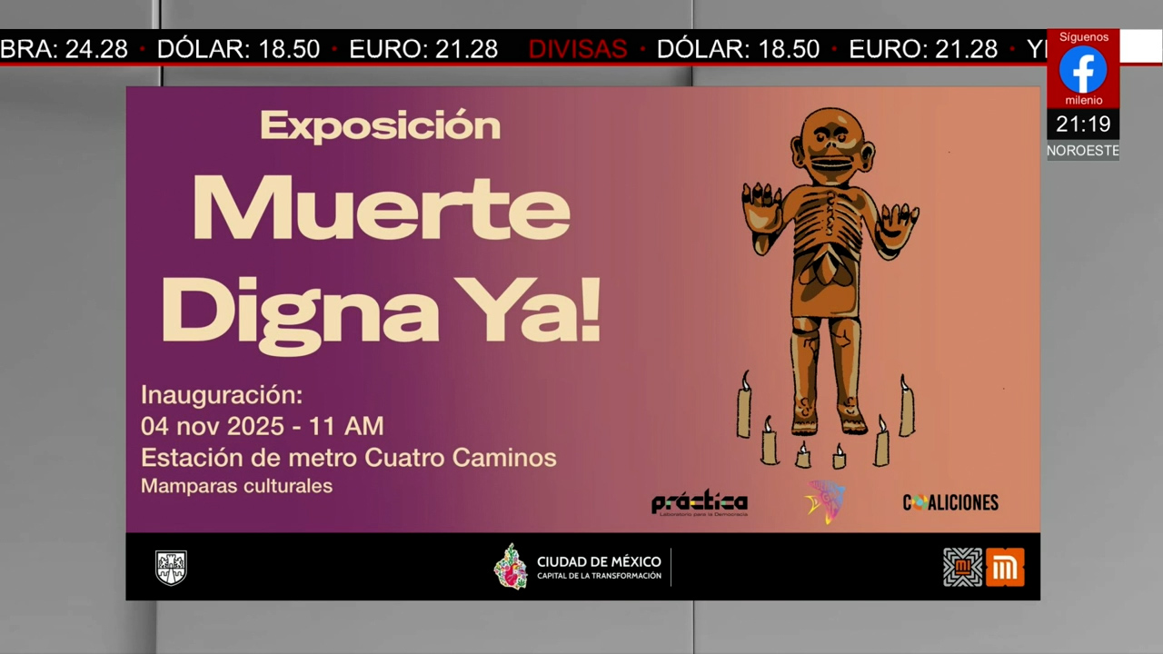 Exposición Muerte Digna abre en el Metro de CdMx para informar sobre la iniciativa en el Congreso