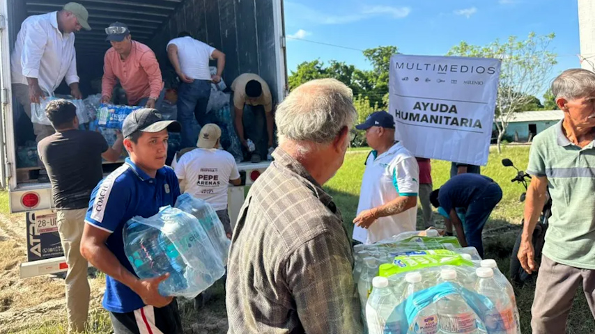 Fundación Multimedios entrega 25 toneladas de ayuda a familias afectadas por lluvias en Álamo