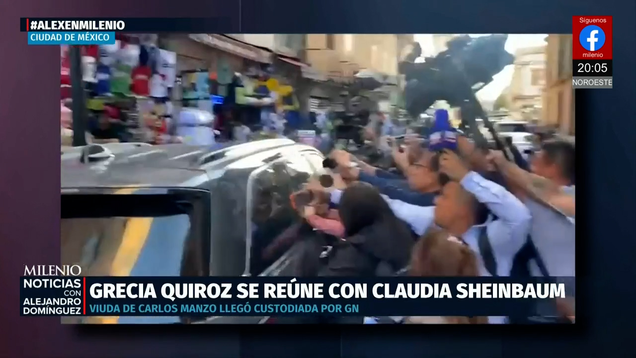 Grecia Quiroz llega a la CdMx bajo resguardo de la Guardia Nacional para reunirse con Sheinbaum