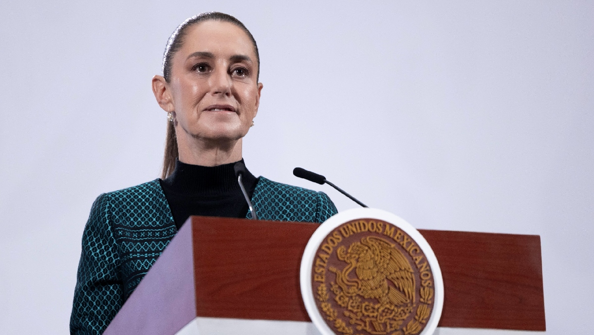 La Presidenta el 4 de noviembre en Palacio Nacional para su conferencia de prensa matutina. | Cortesía