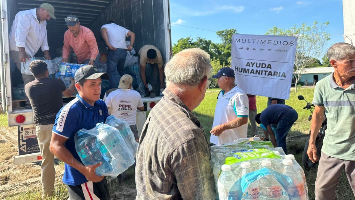 Los víveres llegaron a vecinos de Álamo, Veracruz, uno de los más afectados por lluvias | Especial