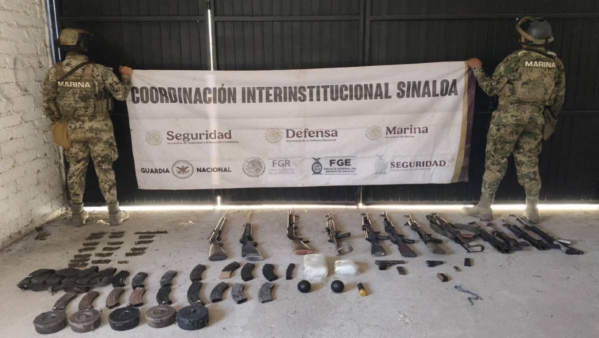 Autoridades aseguraron armas y explosivos en Sinaloa. | Especial