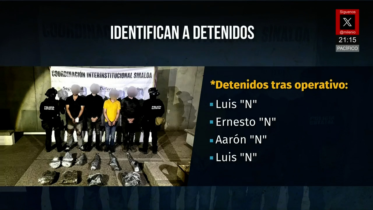 Identifican a los detenidos en el enfrentamiento de Guasave que dejó 13 abatidos