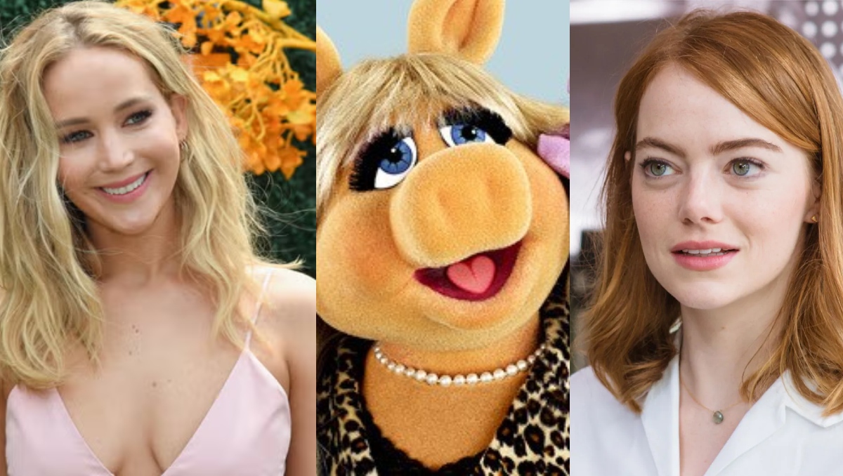 Jennifer Lawrence y Emma Stone se encuentran trabajando en un a película de Miss Piggy de Los Muppets.