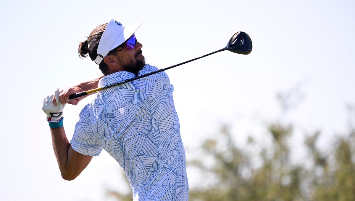 Michael Phelps disfruta de su nueva faceta como golfista (AFP)