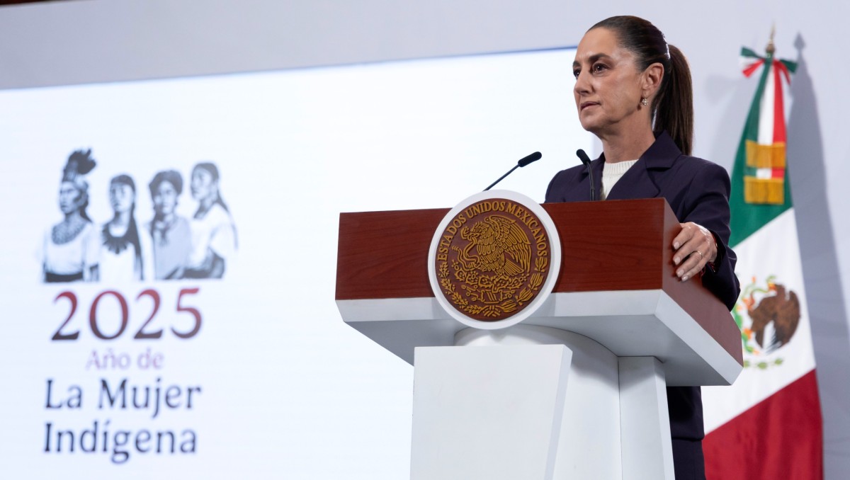 La Presidenta durante la conferencia de prensa matutina HOY 5 nde noviembre. | Foto: Especial