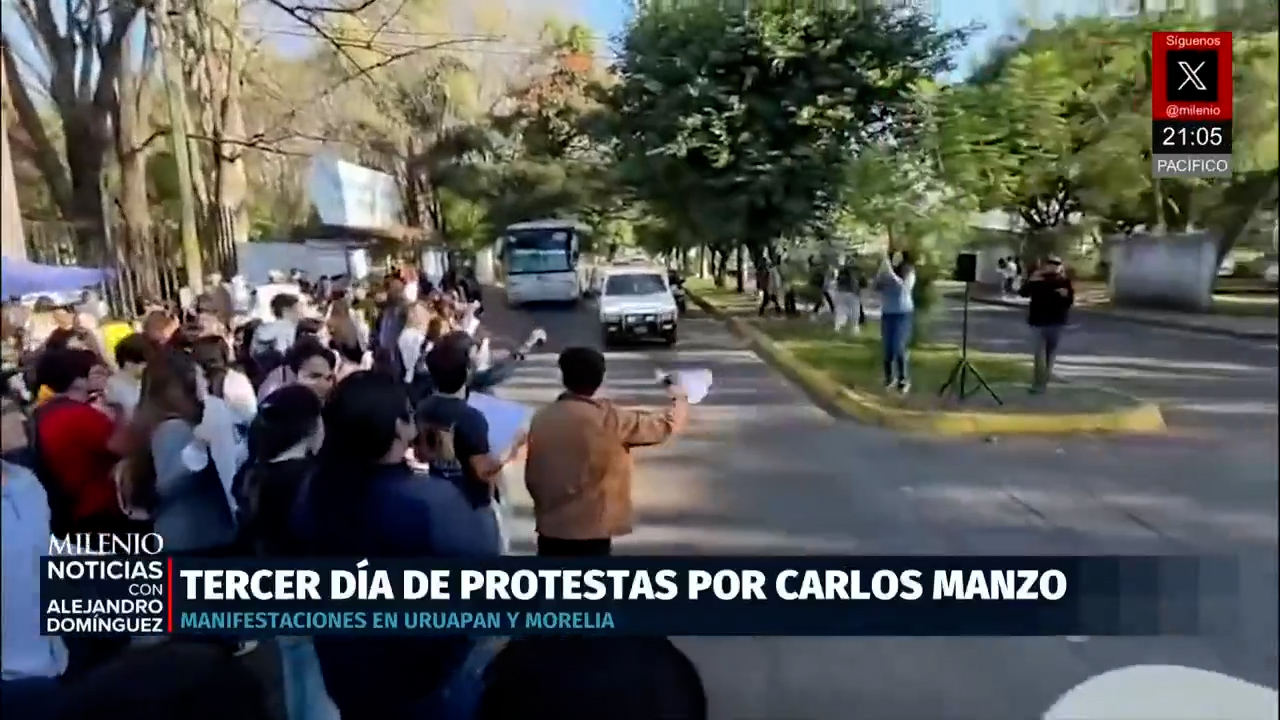 Protestas y paro estudiantil en Michoacán por detenciones en Uruapan tras el asesinato de Manzo