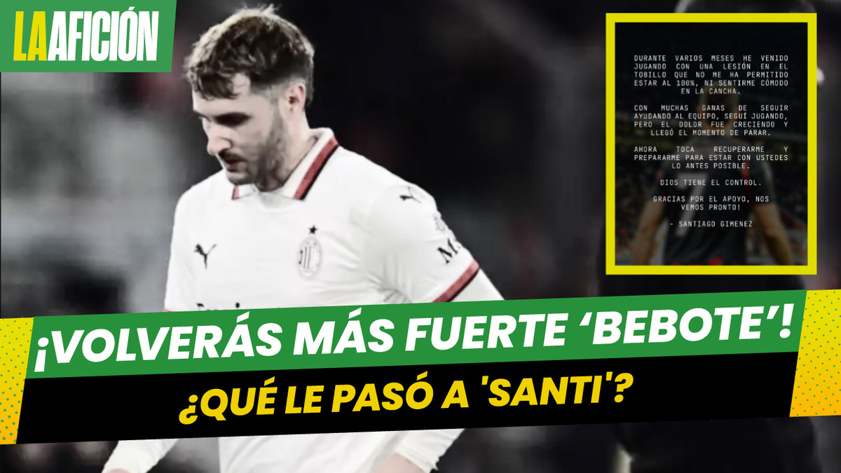 Santiago Giménez es baja con el Milan por lesión en el tobillo: "llegó el momento de parar"