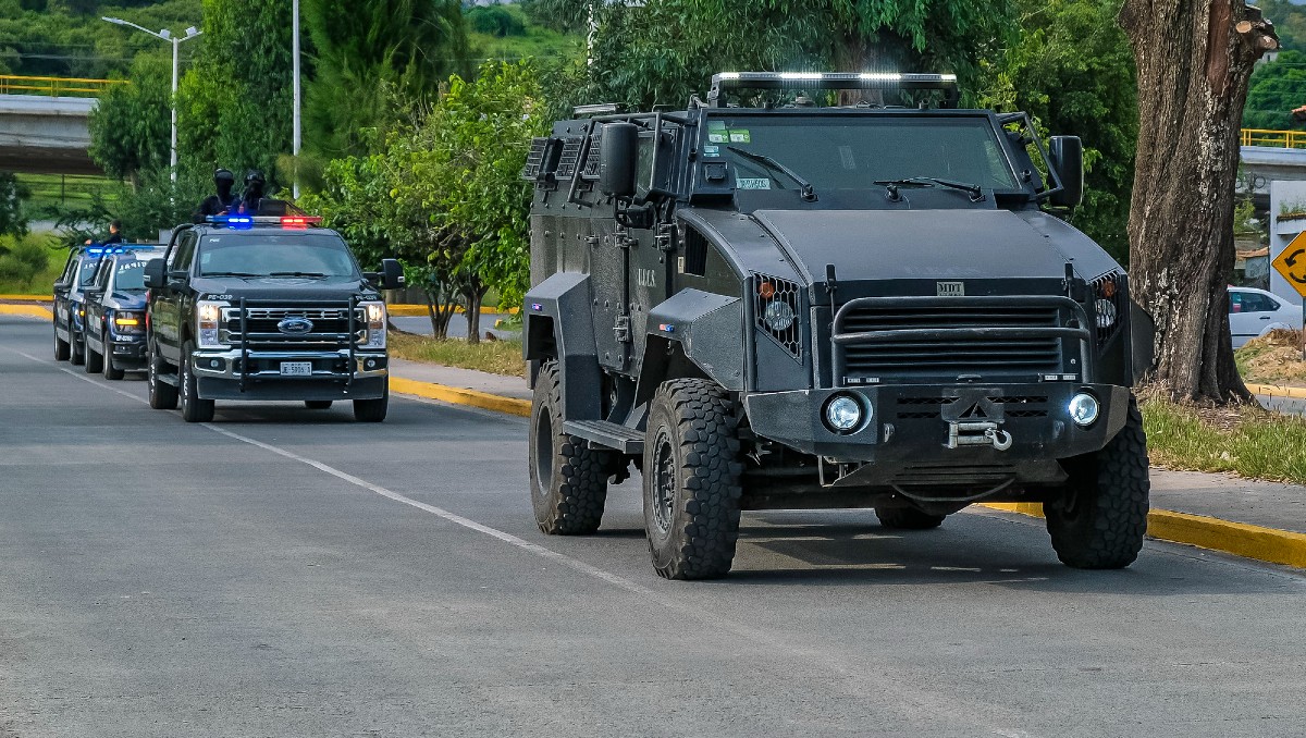 Convoy de seguridad en Jalisco (Cortesía)