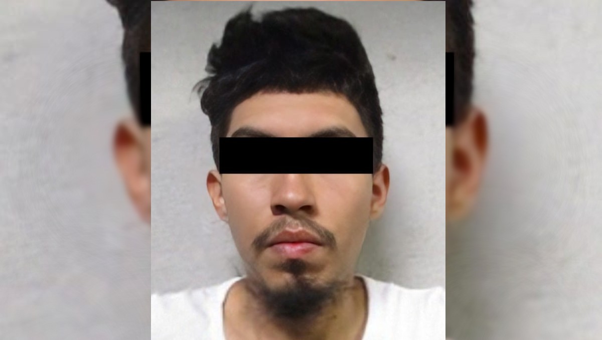 El detenido, identificado como Cristofer Giovanni "N", de 23 años de edad. Foto: Especial