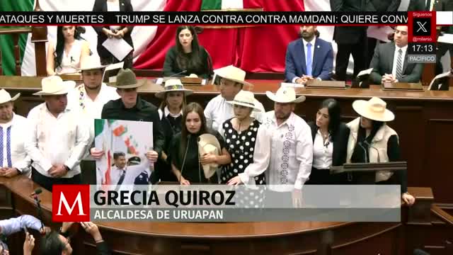 Grecia Quiroz toma protesta como nueva alcaldesa de Uruapan | Rodrigo Rico, 5 de noviembre de 2025