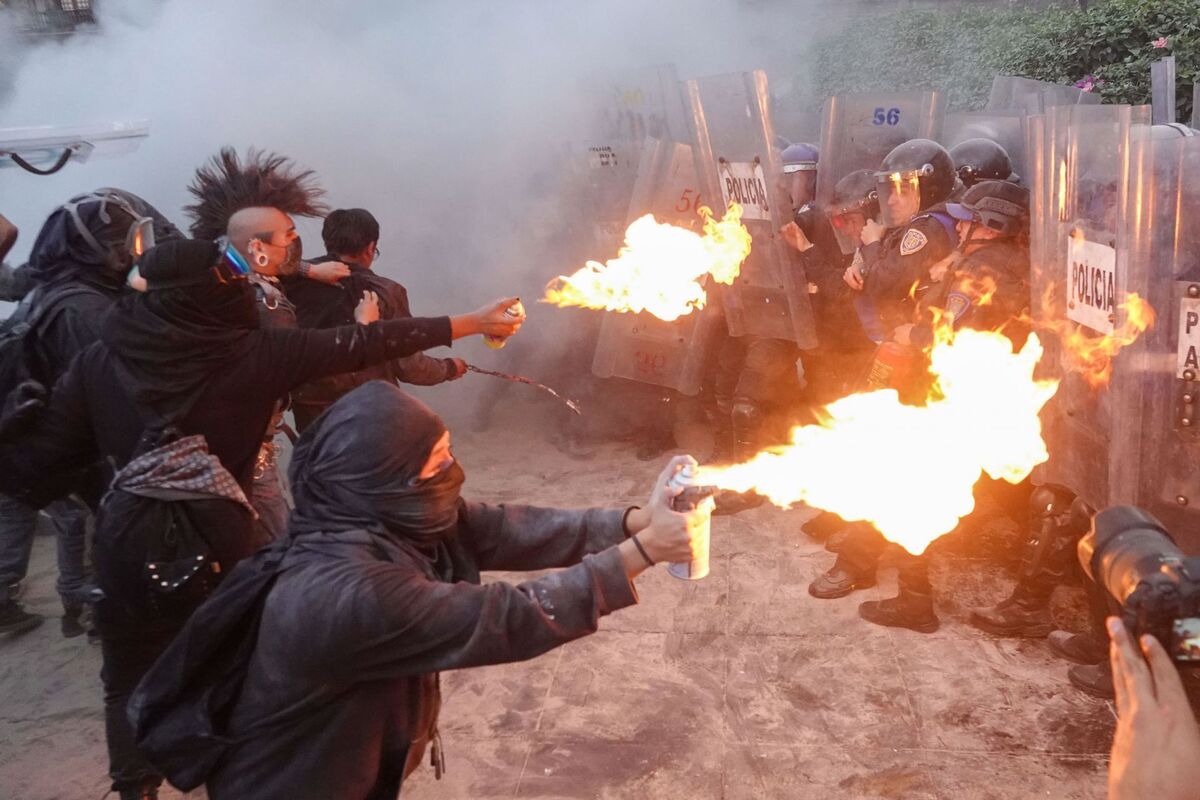 La presencia del bloque negro ha aumentado en las marchas registradas en la CdMx. | Cuartoscuro