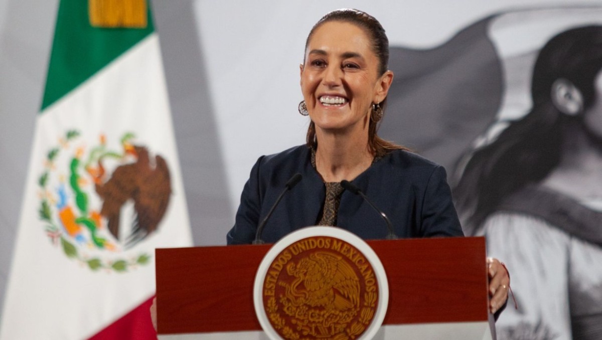 Sheinbaum durante la conferencia de prensa matutina HOY 6 de noviembre. | Foto: EFE